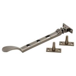 Hampstead Victorian Casement Window Stay - 8"/200mm Length - Black Nickel