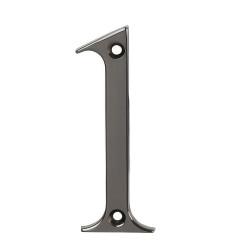 76mm Screw Fix Door Numeral - 1 - Bright Bronze