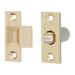 Touchpoint Adjustable Roller Catch - 24 x 59mm Faceplate - Polished Brass - Pack of 5