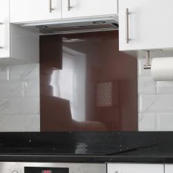 Altro Aluminium Kitchen Splashback - 900 x 750mm - Gloss Chocolate