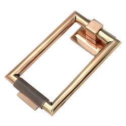 From The Anvil Brompton Rectangular Knurled Door Knocker - Polished Bronze - 145 x 90mm