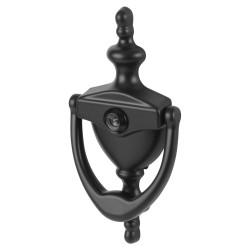 Arrone AR727K Traditional Urn Door Knocker With Viewer - Black - 151 x 76mm