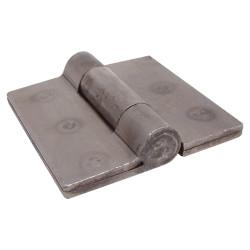 Heavy Duty Welded Double Flap Hinge - 75 x 75mm - Self Colour Steel - Pair