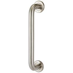 Hampstead 316 Satin Stainless Steel 22mm D-Bar Door Pull Handle on Rose - Bolt Fix - 250mm Centres
