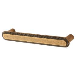 Hampstead Morley 19mm Bobbled D-Bar Cabinet Pull Handle - 128mm Centres - Antique Brass