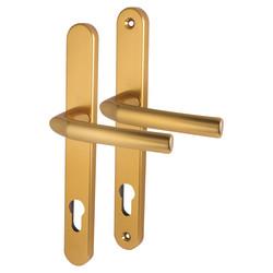 Hoppe Birmingham 1117/3810N uPVC Multipoint Door Handle - Long Plate - 92mm c/c - 70mm door - Gold