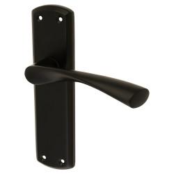 Touchpoint Matt Black Latch Door Handles - Monza Range - 175 x 45mm