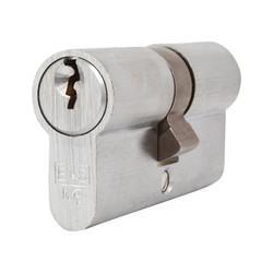 Eurospec 5 Pin 60mm Euro Double Cylinder - 30 + 30mm - Satin Chrome - Keyed Alike