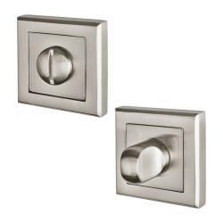 Altro Square Bathroom Turn & Release - 52mm Diameter - Satin Nickel