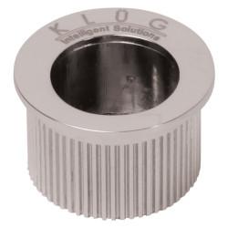 Klug Round Door Edge Finger Flush Pull - 30mm Diameter - Polished Chrome
