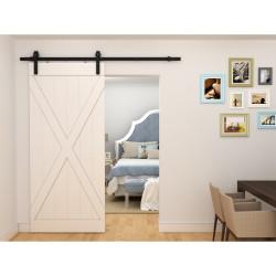 Klug Barn Strap Sliding Door Gear Kit - Face Mounted - 2000mm Track - 120kg Max Door Weight - Black