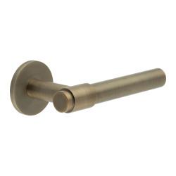 CRES by Frelan Antique Brass Unsprung Fire Rated Door Handles on Round Rose - CR-103 Range