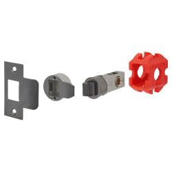 Jigtech Smartlatch Passage Tubular Latch - 45mm Backset - Black Nickel