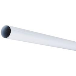 Rothley 25mm Round Steel Hanging Rail Tube - 1219mm Length - White
