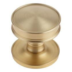 Burlington by Frelan Satin Brass Ringed Mortice Door Knob - 65mm Rose Diameter - Berkeley Range