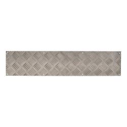 Touchpoint Aluminium Kick Plate / Finger Plate - Made to Measure - 3mm - 5 Bar Tread - Mill