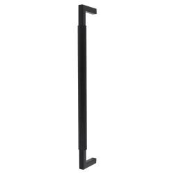 Hampstead Matt Black 25mm Lines D-Bar Door Pull Handle - Bolt Fix - 450mm Centres