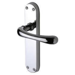 M Marcus Polished Chrome Latch Door Handles - Donna Range - 183 x 42mm