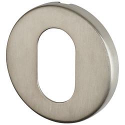 Altro Escutcheon - 52mm Diameter - Oval - Satin Stainless Steel