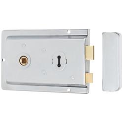 Altro Flanged Rim Sashlock - 155 x 105mm - Polished Chrome