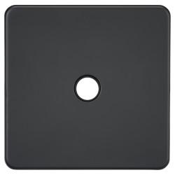 Knightsbridge 20A Screwless Flat Plate Flex Outlet Plate - Anthracite