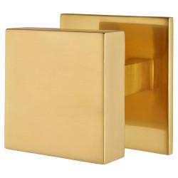 Heritage Brass by M Marcus Polished Brass Square Centre Door Knob - 89 x 89mm Square Rose