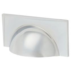 Crofts & Assinder Monmouth Square Cabinet Cup Handle - 64mm Centres - Polished Chrome