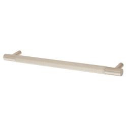 Alexander & Wilks Brunel 13mm Knurled T-Bar Cabinet Pull Handle - 192mm Centres - Satin Nickel