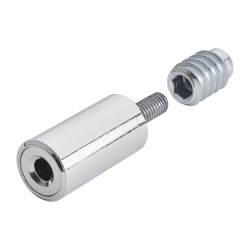 Bramah Rola Wooden Sash Window Stop - 31mm - Polished Chrome - 10 Body + 20 Inserts