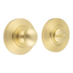 Burlington by Frelan Inner 1 Turn & Release with Chamfered Rose - 47mm Diameter - Satin Brass