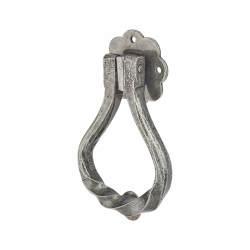 Olde Forge Pear Shaped Ring Door Knocker - Pewter - 133 x 101mm