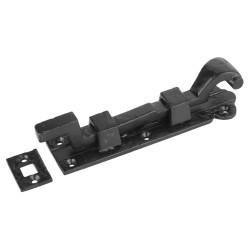 Olde Forge Antique Black Iron Necked Barrel Bolt - Blacksmith Range - 102 x 35mm