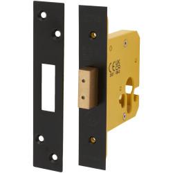 Altro Architectural Euro Profile Deadlock - 78mm Case - 57mm Backset - Square - Matt Black