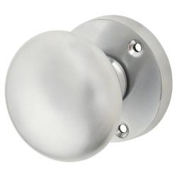 Touchpoint Satin Chrome Round Mortice Door Knob - 60mm Rose Diameter