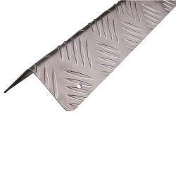 Altro 2400mm Aluminium Angle - Equal Sided - 50 x 50 x 1.5mm - Checker Plate 5 Bar Tread - Mill