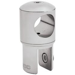 Intermediate Support With 360° Swivel - 6-12mm Glass - Polished Stainless Steel