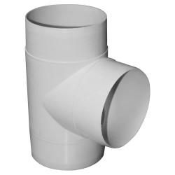 Manrose Plastic Tee Piece Pipe Connector - 6"/150mm - White