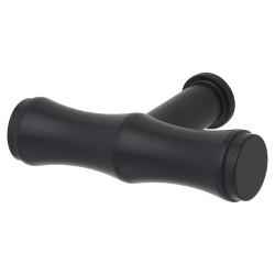 Alexander & Wilks Crispin Bamboo 12mm T-Bar Cabinet Knob - 55 x 38mm - Matt Black