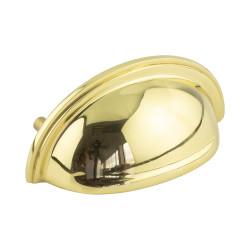 Burlington by Frelan Cabinet Cup Handle - 70mm Centres - Polished Brass