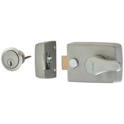 Arrone AR840 Deadlocking Nightlatch - 60mm Backset - Satin Chrome Case/Cylinder