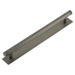 Hoxton by Frelan Nile 15mm Hex T-Bar Cabinet Pull Handle on Plain Backplate - 224mm c/c - Dark Bronze