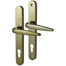 Trojan Sparta uPVC Multipoint Door Handle - Long Plate - 92mm c/c - PVD Gold