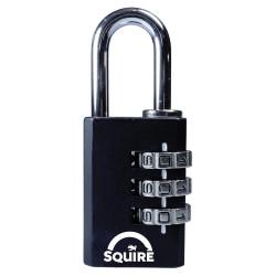 Squire CLL20 Tough Lock Combination Padlock - 20mm Body - 9 x 22mm Shackle - Black