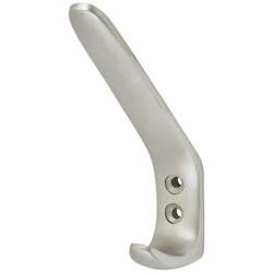 Touchpoint Heavy Duty Cloakroom Single Hat & Coat Hook - 125 x 42mm - Aluminium