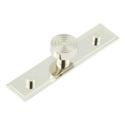 Hoxton by Frelan Murray Round Cabinet Knob on Stepped Backplate - 30mm Diameter - Polished Nickel