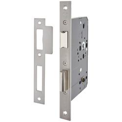 Arrone AR913 DIN Bathroom Lock - 105mm Case - 80mm Backset - Satin Stainless Steel