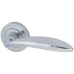 Touchpoint Polished Chrome Door Handles on Round Rose - Morgan Range