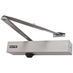 Briton 2130BC Overhead Fire Door Closer - Power Size 2-6 - Push/Pull Mounting - Silver Arm/Cover