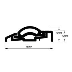 Sealmaster Cyclone Seal - 1000mm Length - TDS Threshold - Inward Opening Doors - Silver