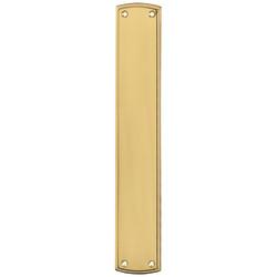 Carlisle Brass Solid Brass Public House Plain Finger Plate - 382 x 64 x 3mm - Polished
